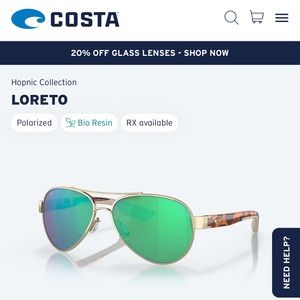Costa Loreto Sunglasses BRAND NEW